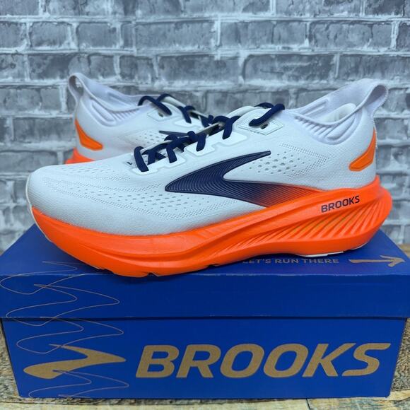 Brooks Glycerin 23 White Navy Orange Running 110476-1D-177 Mens Size 9.5 New main image 8